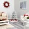 4ft. Pre-Lit Flocked Livingston Fir Pinecones Artificial Christmas Tree with Clear Warm LED Lights